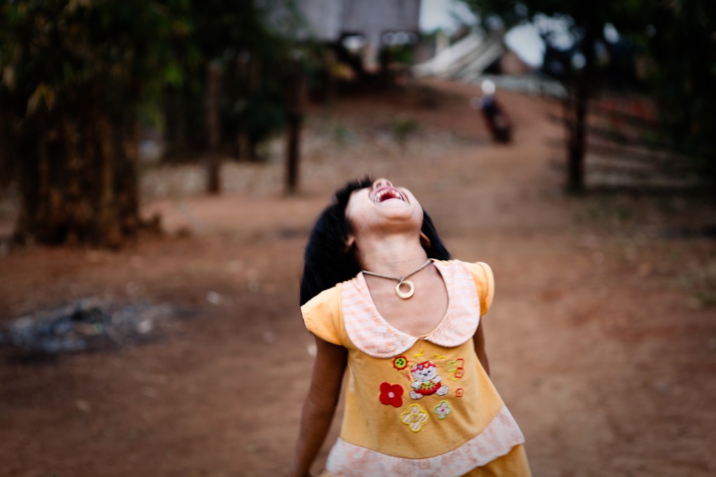 Young girl laughing
